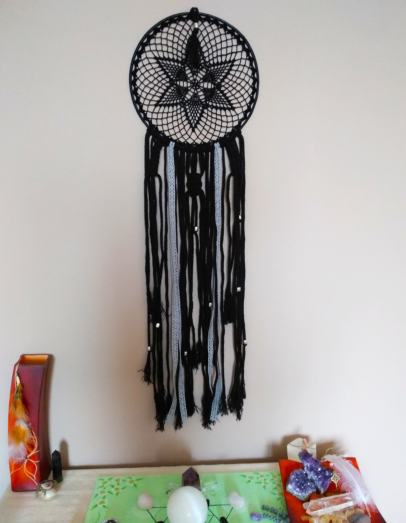 Lapač snů macrame černý 3